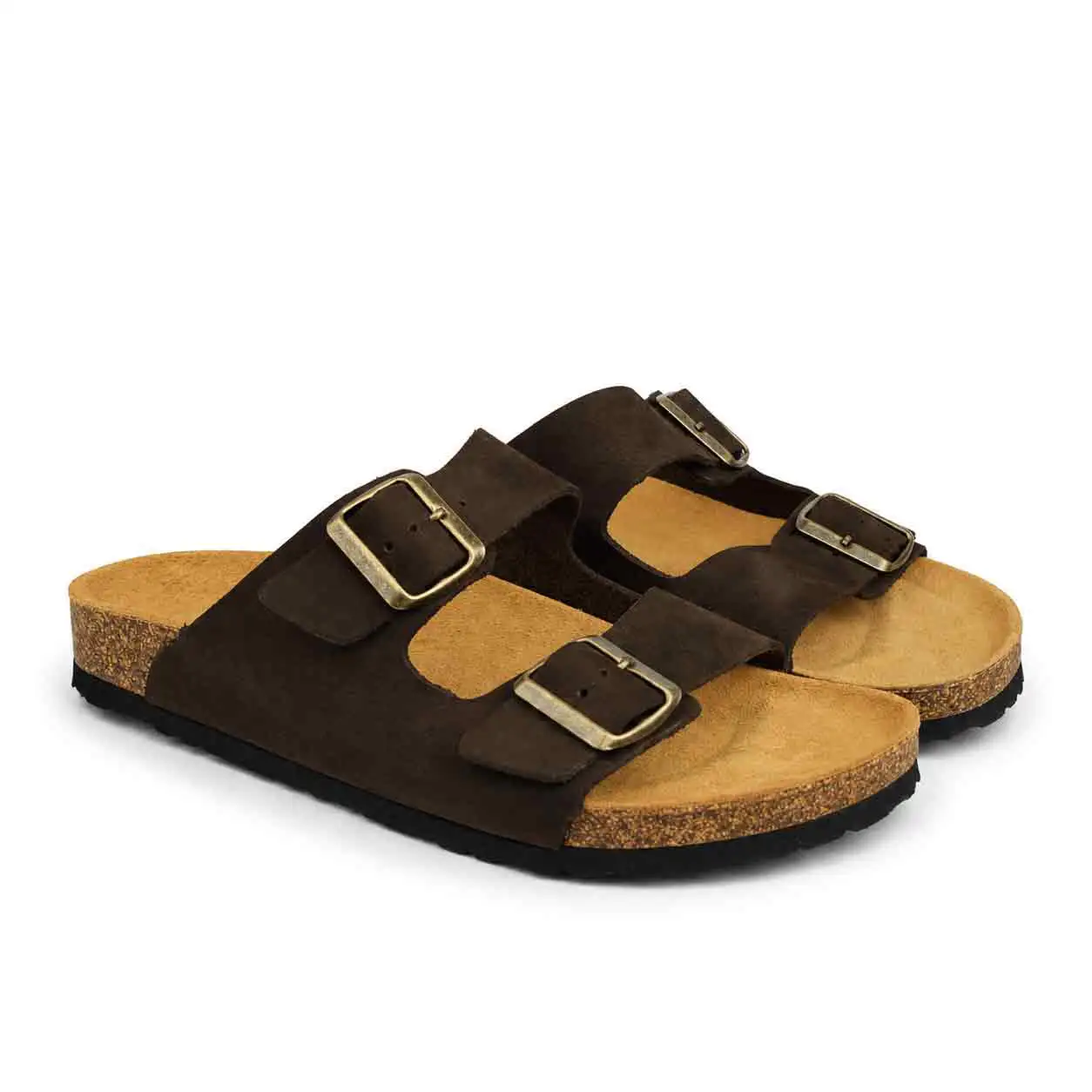 Sandale pour homme s030-1 Marron nibique cuir ......... miniature